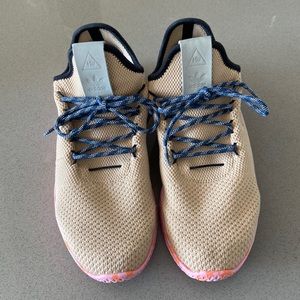 Adidas Pharrell x Tennis Hu Pink Marble Sneakers Mens 10